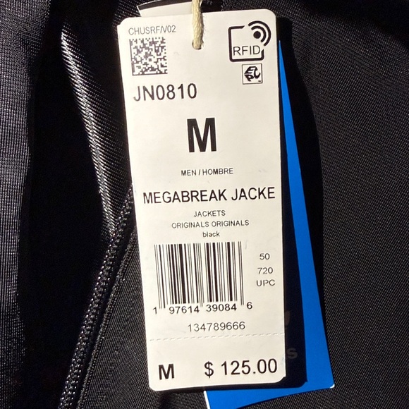 Adidas Originals [M-L] Men's Adilenium 2 Megabreak Jacket Black Oversized JN0810 - Picture 7 of 10